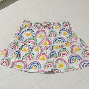 Rumi & Ryder S 6/7 Rainbow Print Kids drop waist Skirt 💯cotton worn once euc